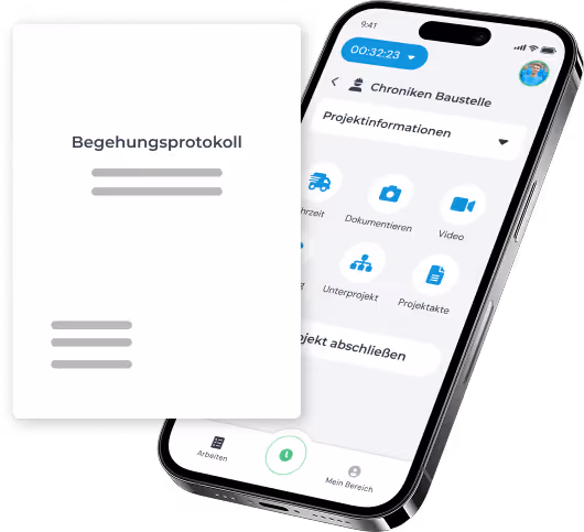 clockin Projektakte und Begehungsprotokoll PDF