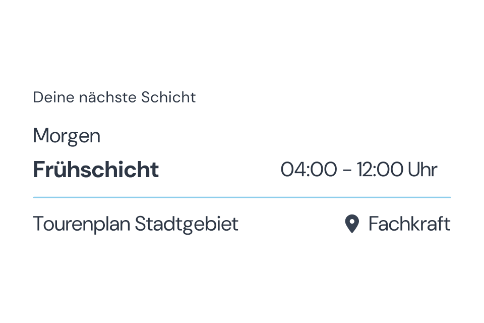 Dienstplan Notifikation clockin App 