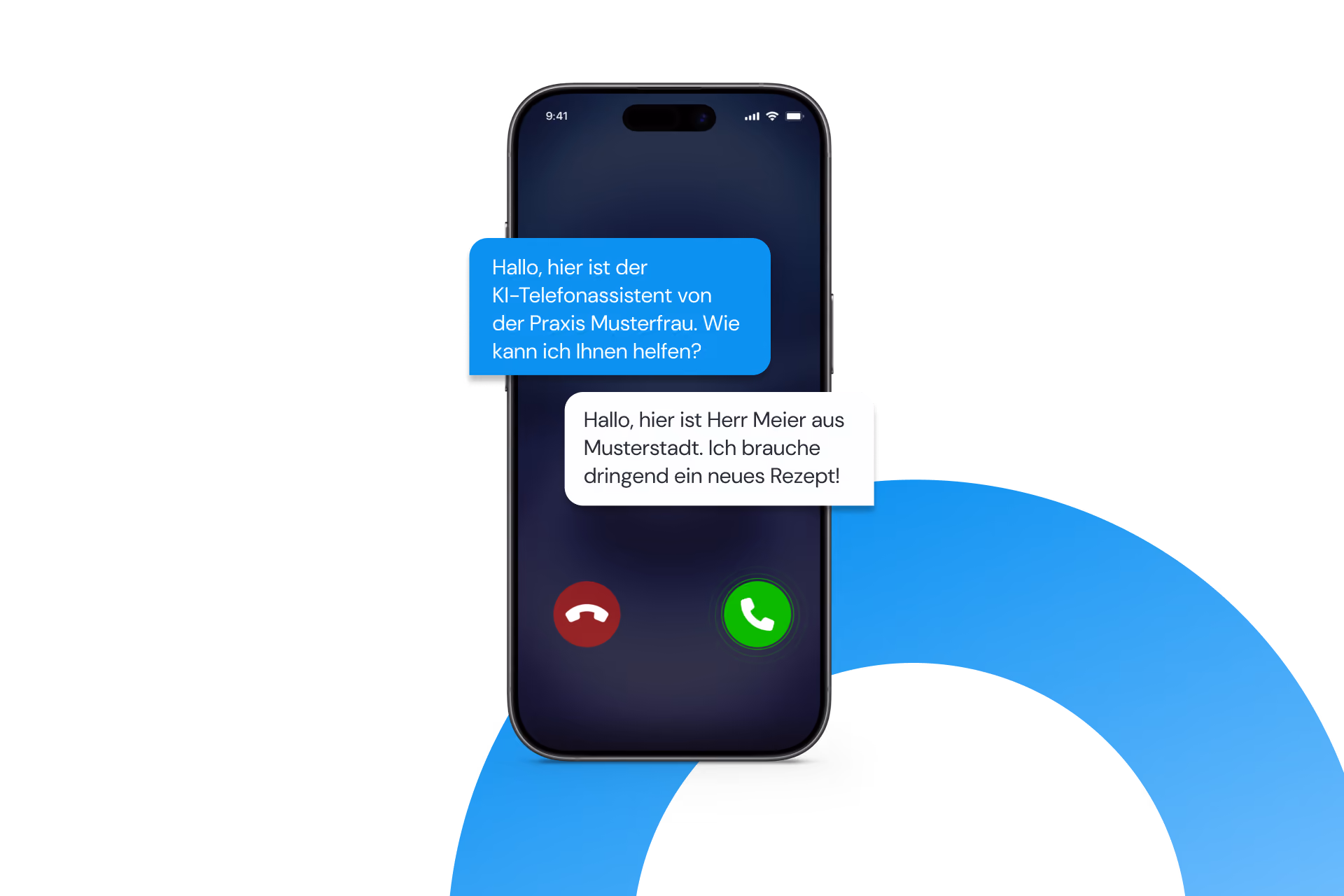 clockin KI-Telefonassistent nimmt einen Anruf entgegen und legt eine Notiz an
