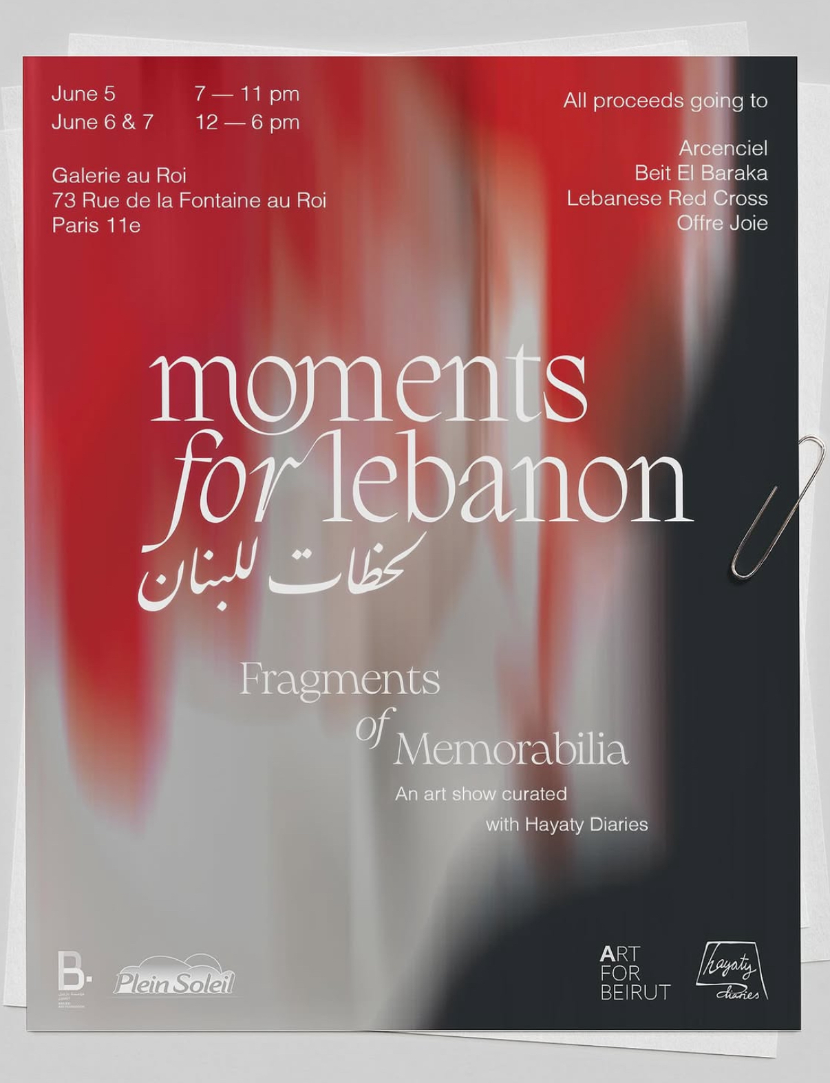 Moments for Lebanon Returns to Paris, Turning Art Into an Act of Solidarity