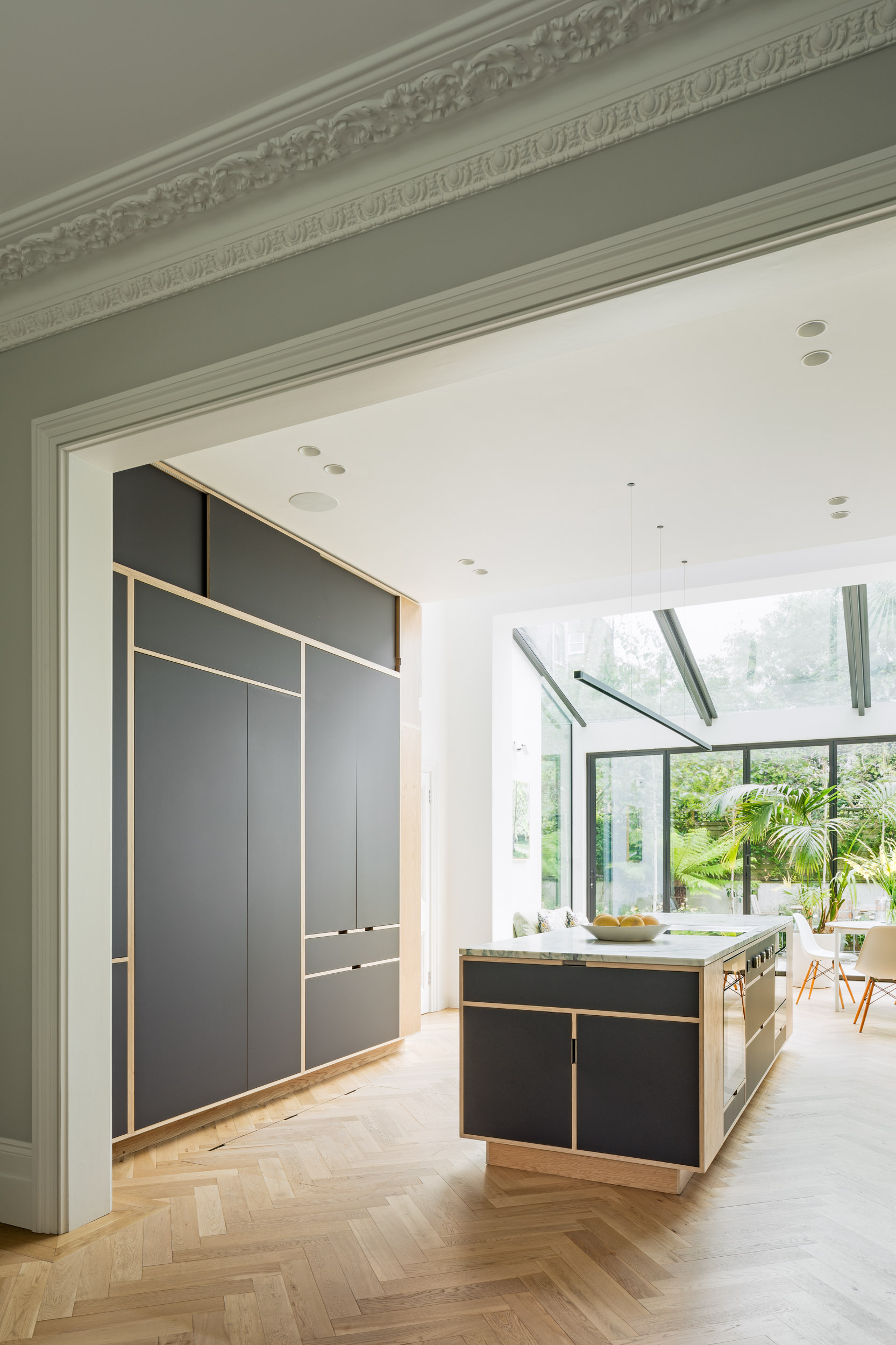 Victorian extension kitchen with orangery