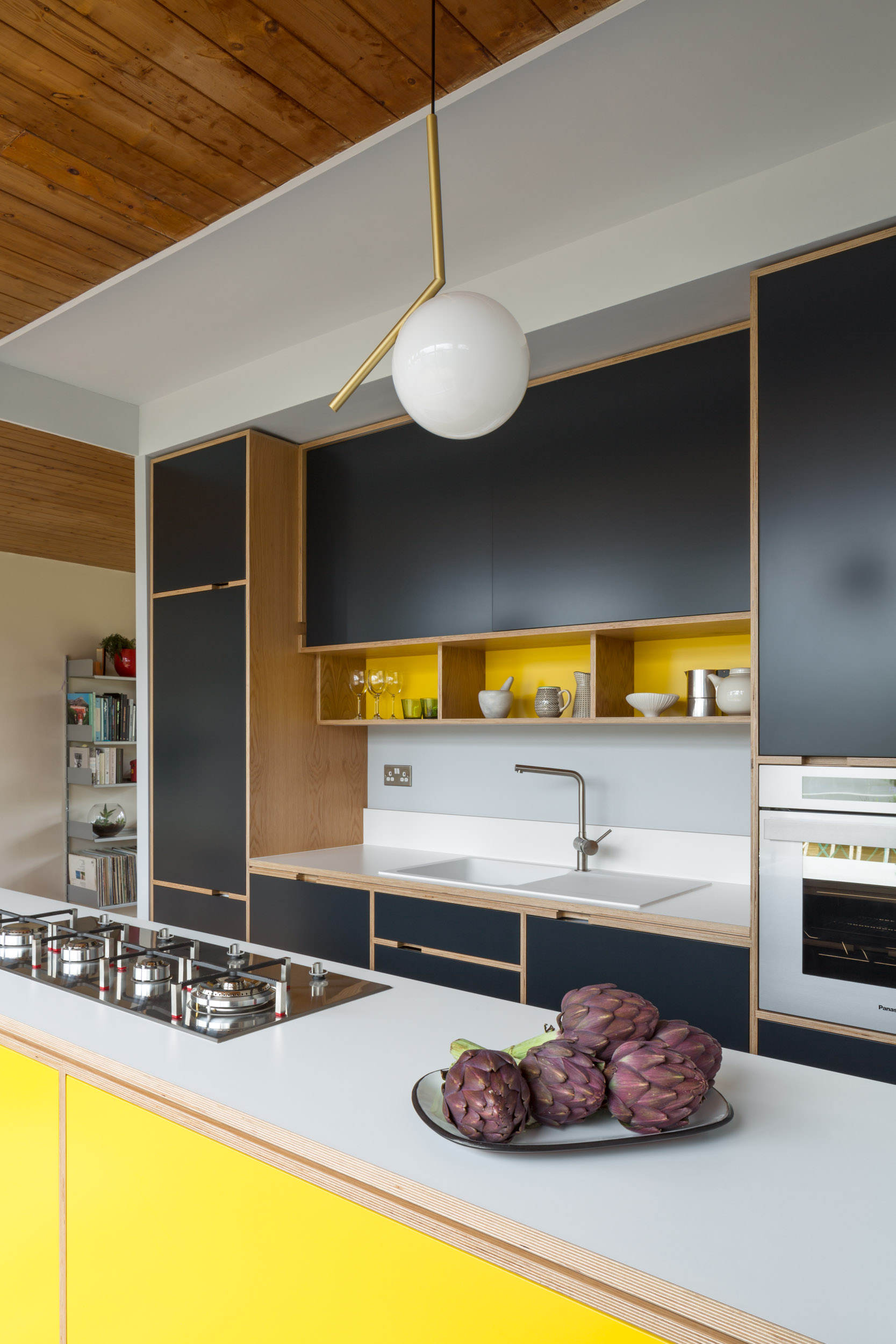 Layer wall cabinets in plywood.