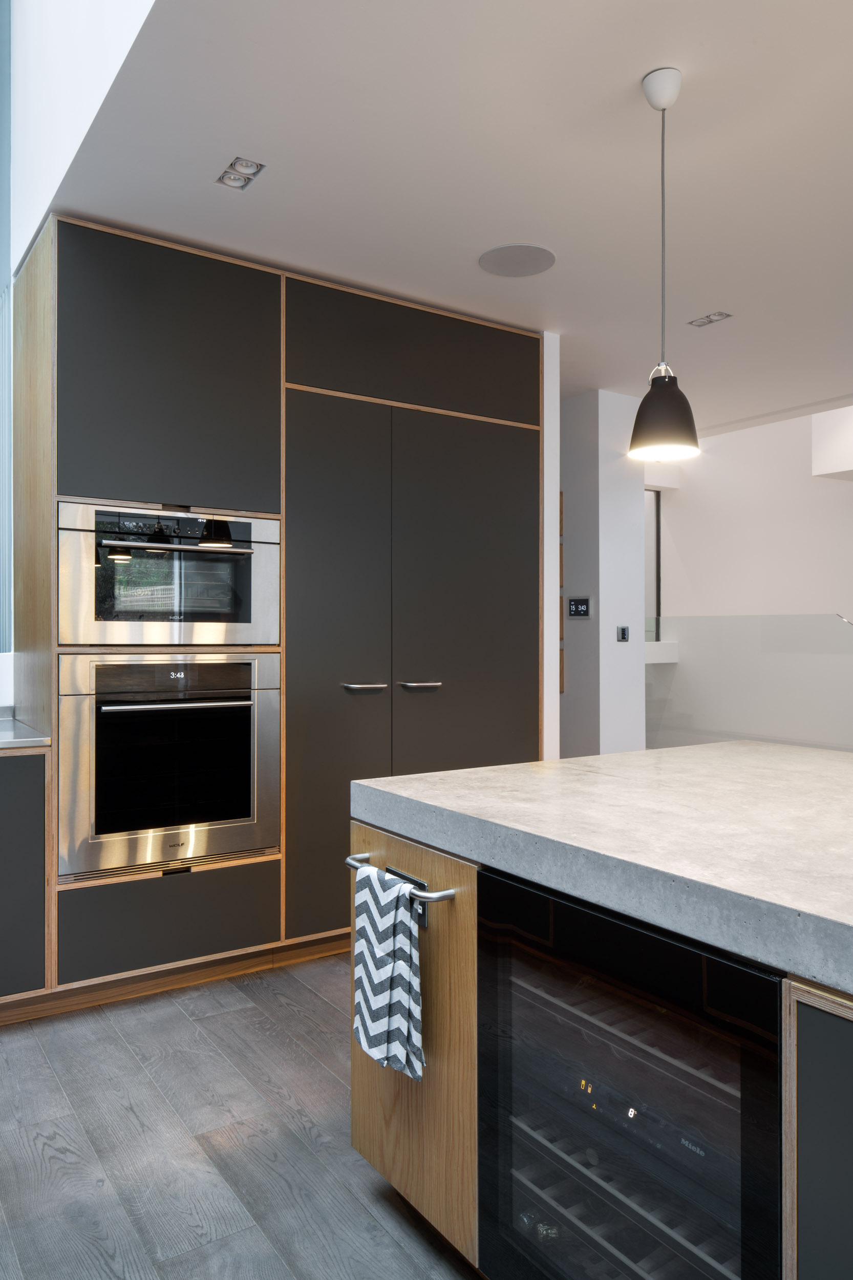 Sub Zero and Wolf full height plywood cabinetry