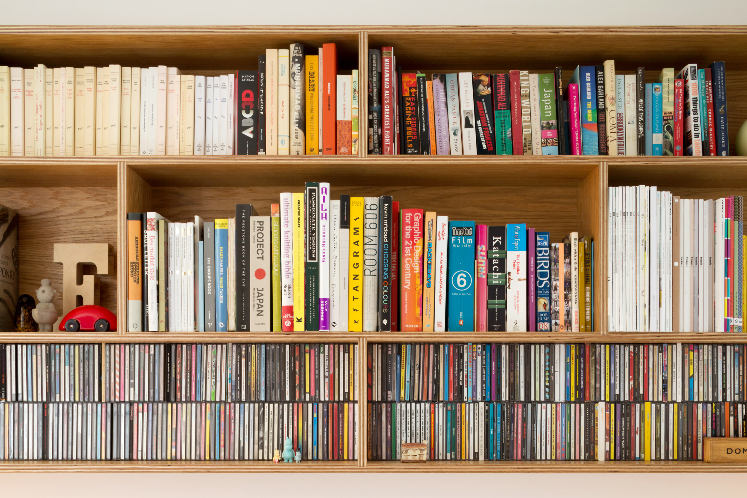 Birch Plywood Bookshelf Wall-to-Wall