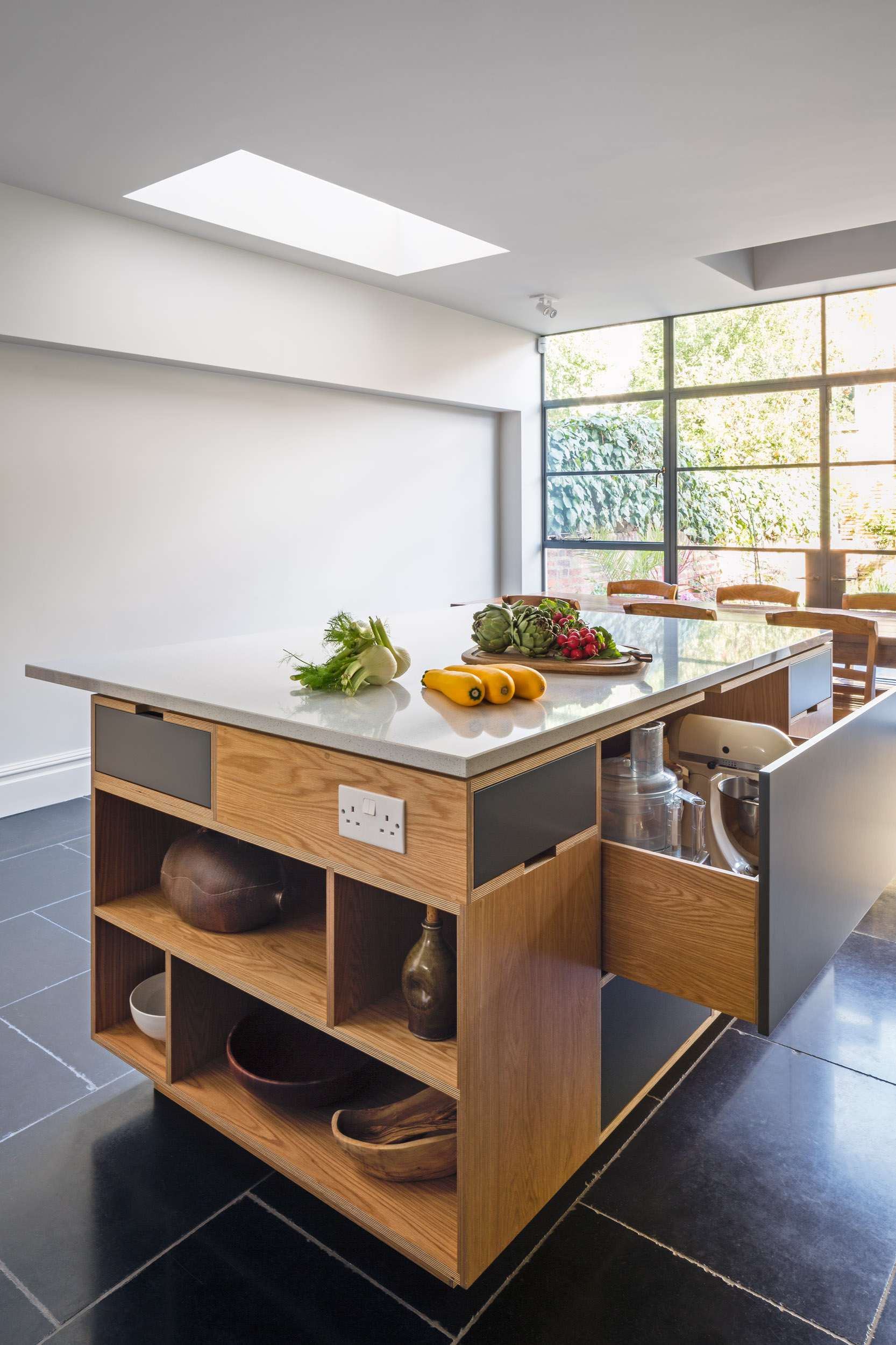 Bespoke plywood kitchen island