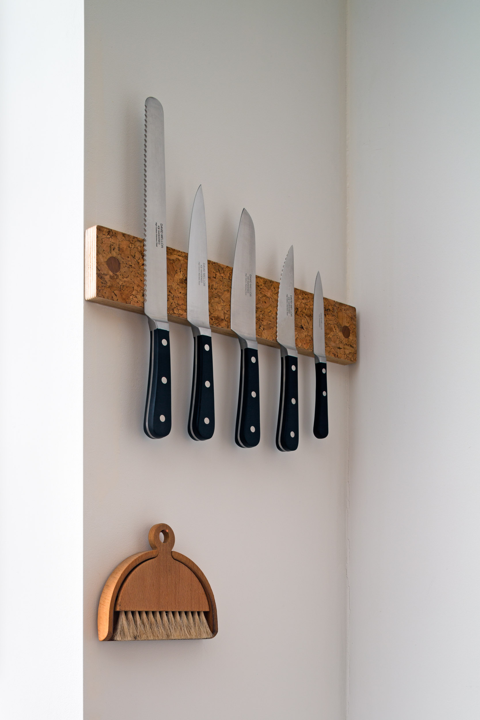 plywood and cork knifeblock 