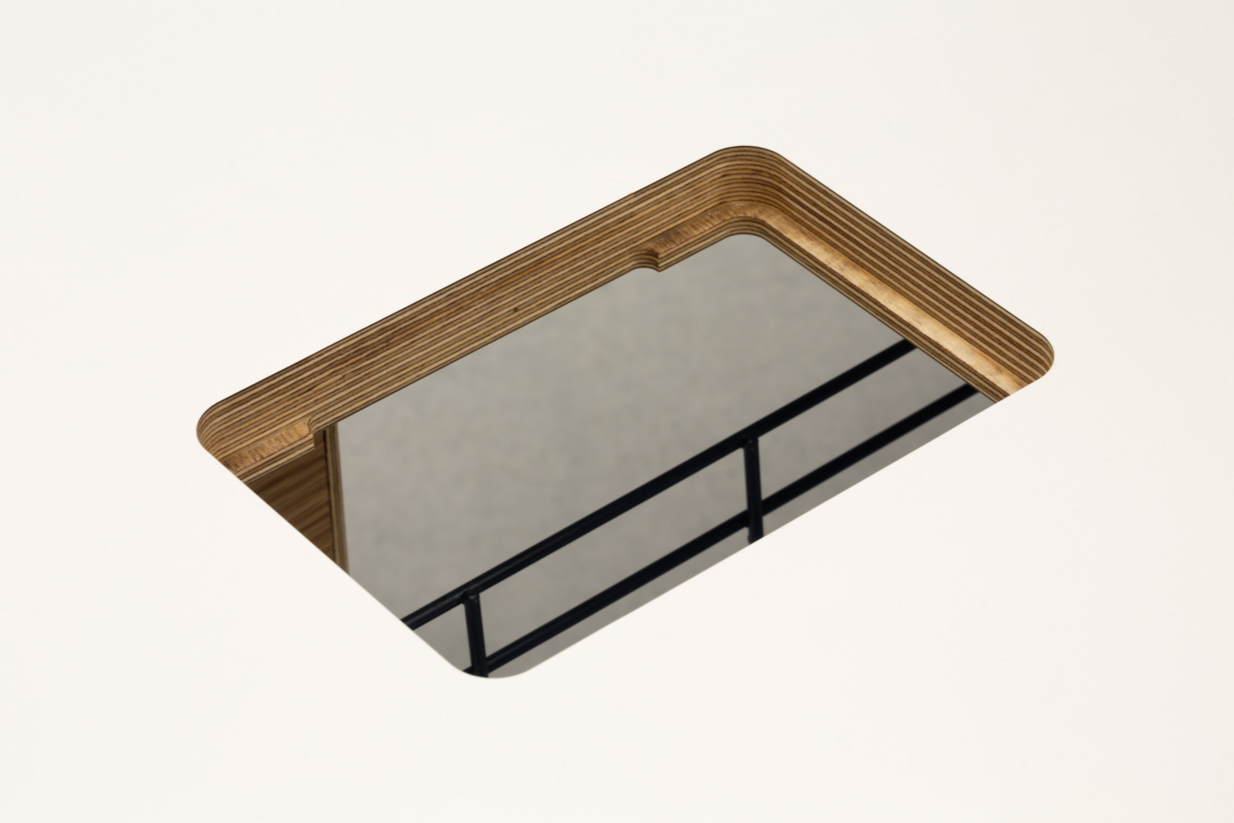 Plywood socket cover detail and cable tray