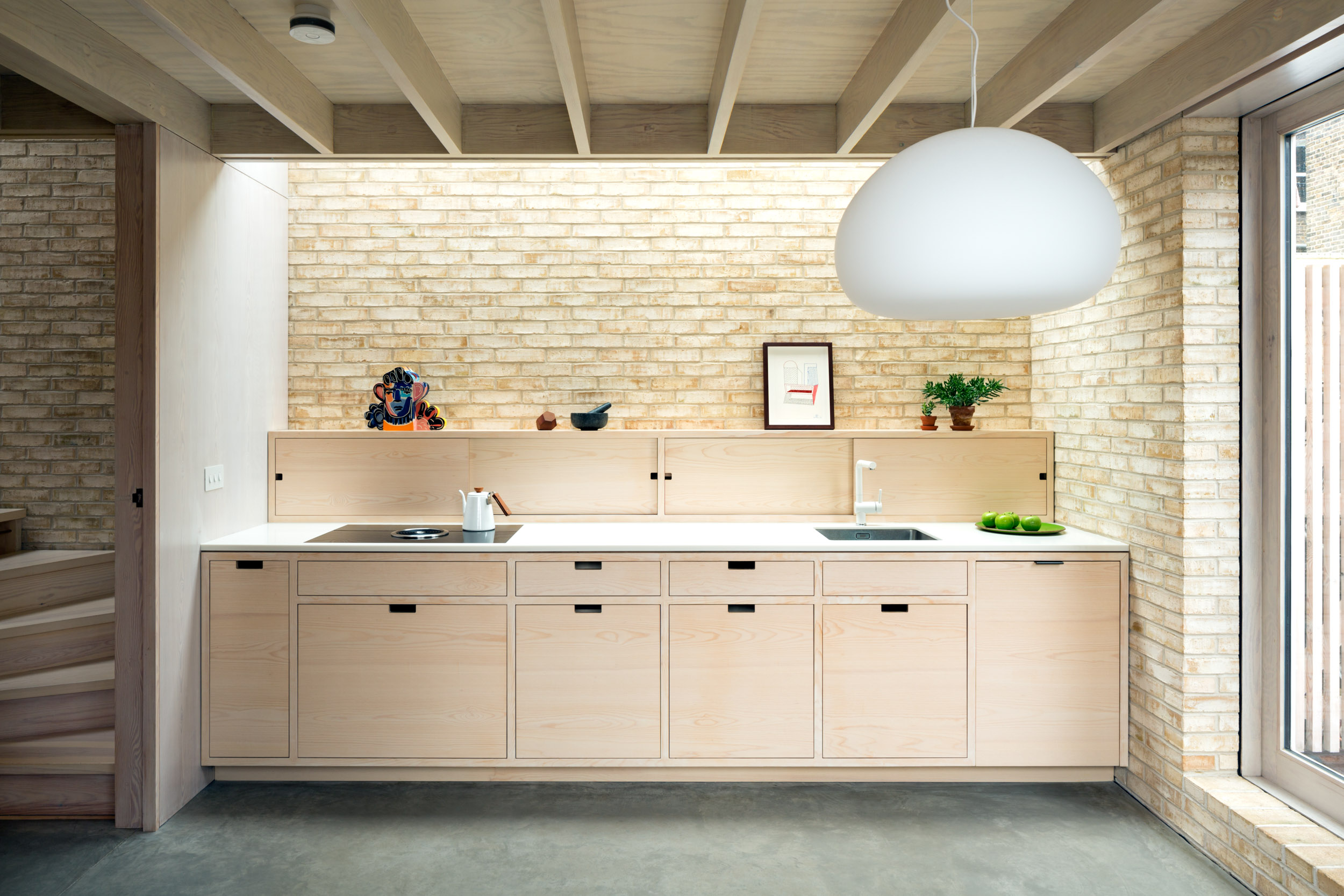 Douglas fir plywood kitchen - Pocket House