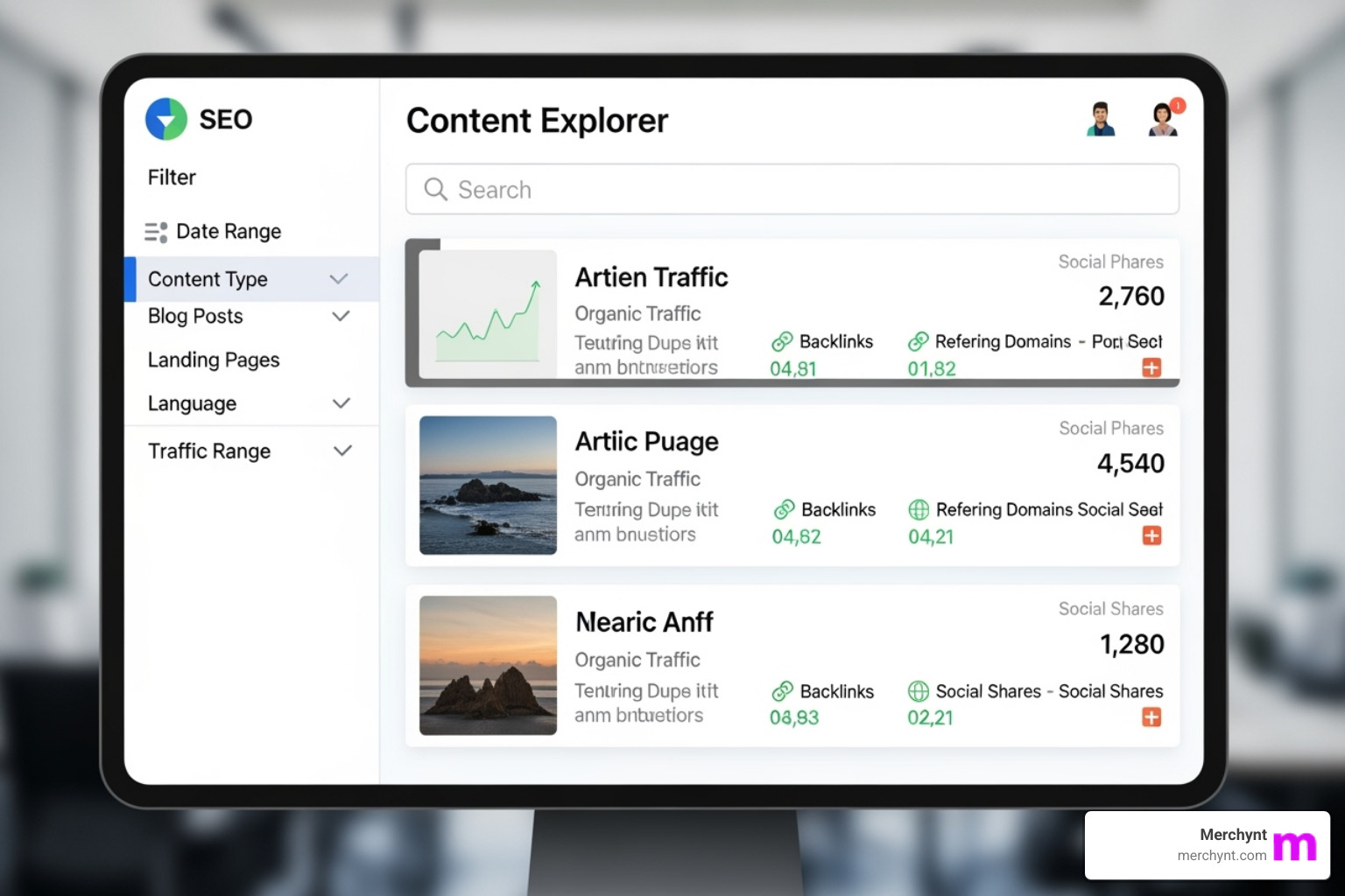 Ahrefs Content Explorer interface - seo monitoring tools