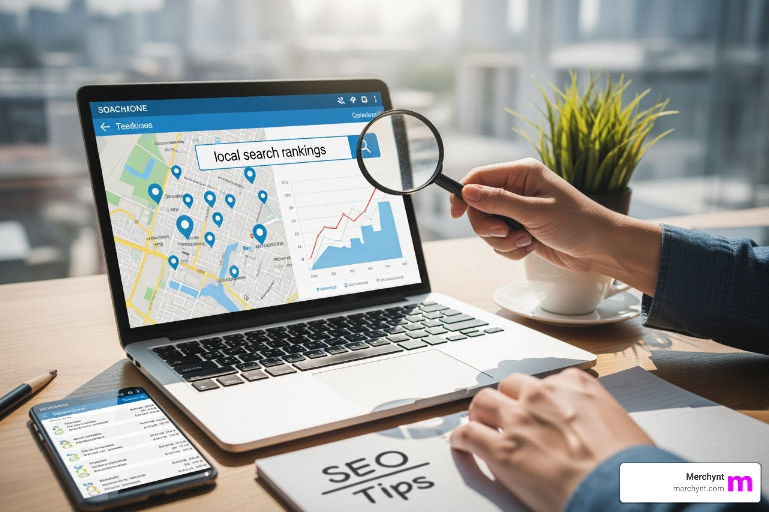 Five-star review with a positive business response - Improve local search rankings