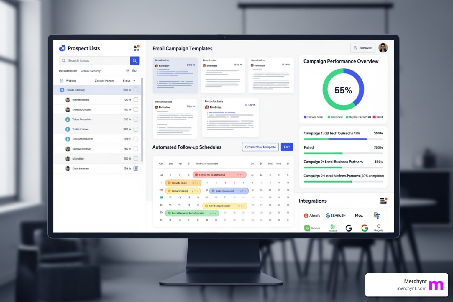 Pitchbox platform showing an automated outreach campaign - ai tools for seo optimization