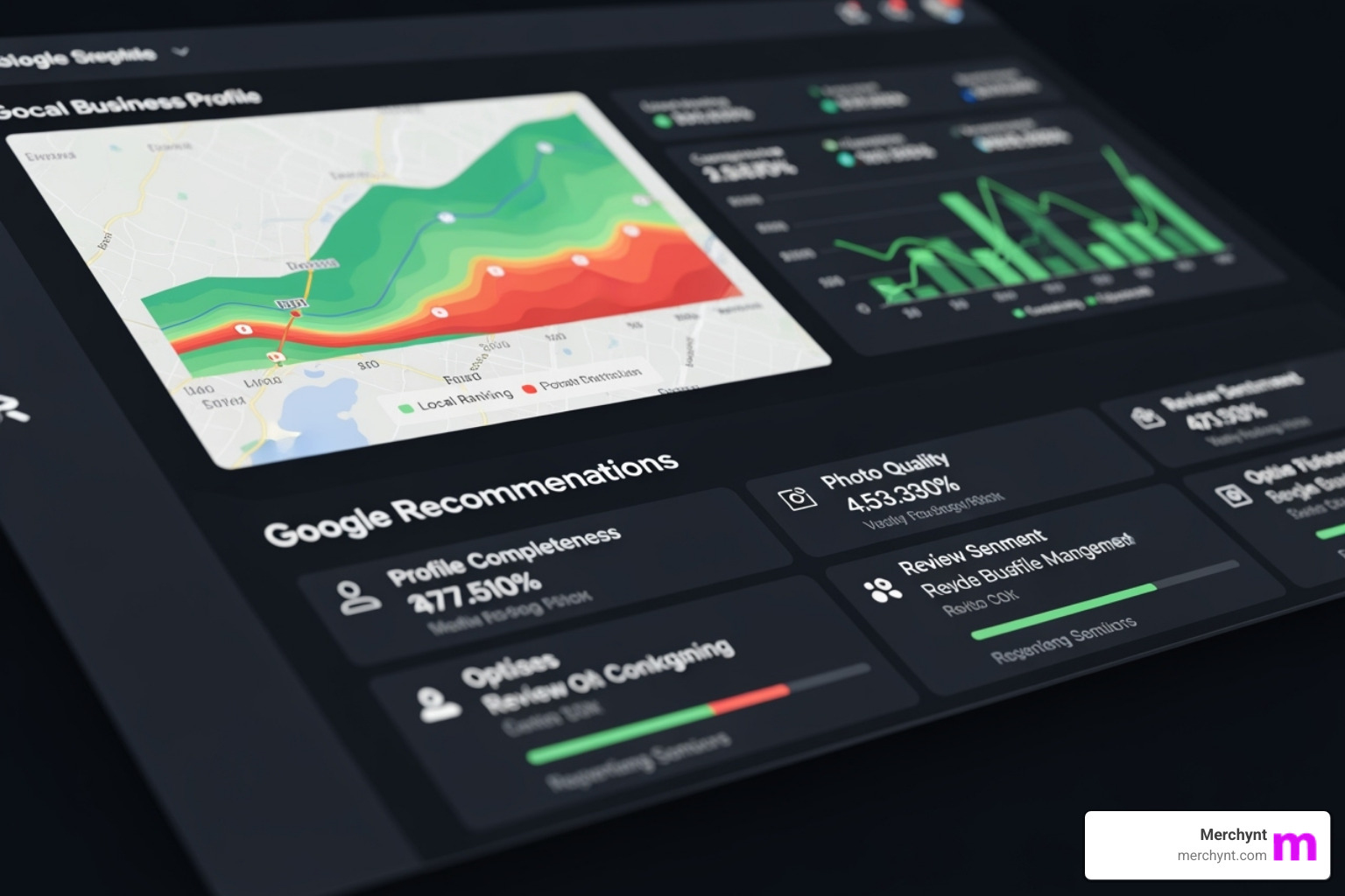 dashboard of the GBP Audit Tool showing local ranking data and optimization recommendations - generative engine optimization tool for businesses dashboard of the GBP Audit Tool showing local ranking data and optimization recommendations - generative engine optimization tool for businesses