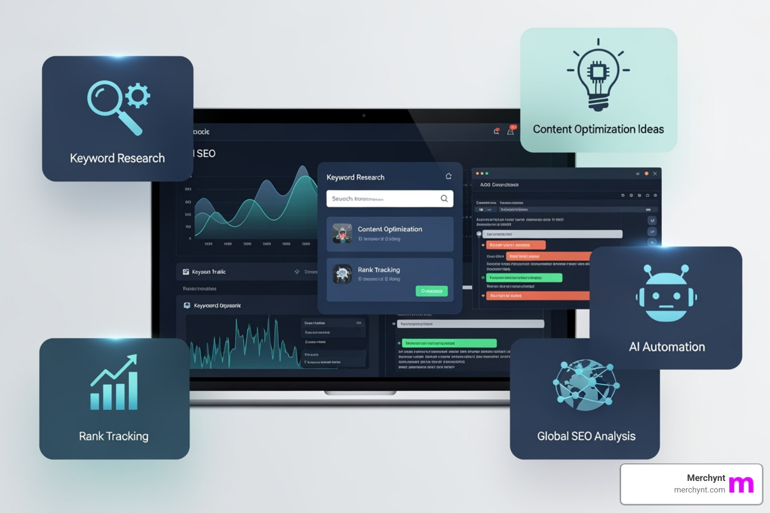 Best free AI SEO tools collage - seo ai tools free