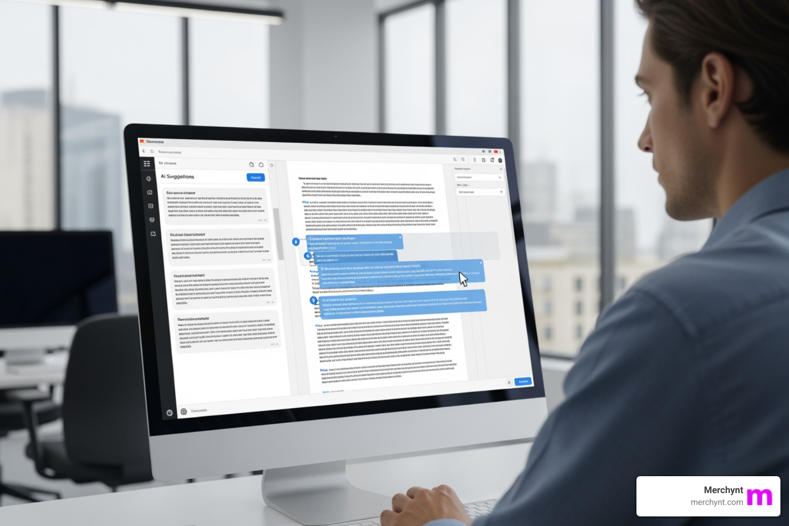 person editing an AI-generated text on a screen - chatgpt review summary optimization person editing an AI-generated text on a screen - chatgpt review summary optimization