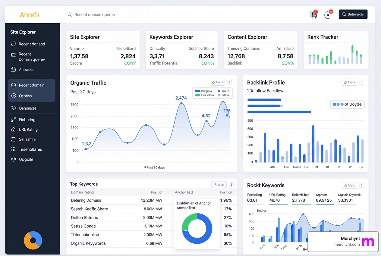 Ahrefs dashboard example - AI driven SEO tool