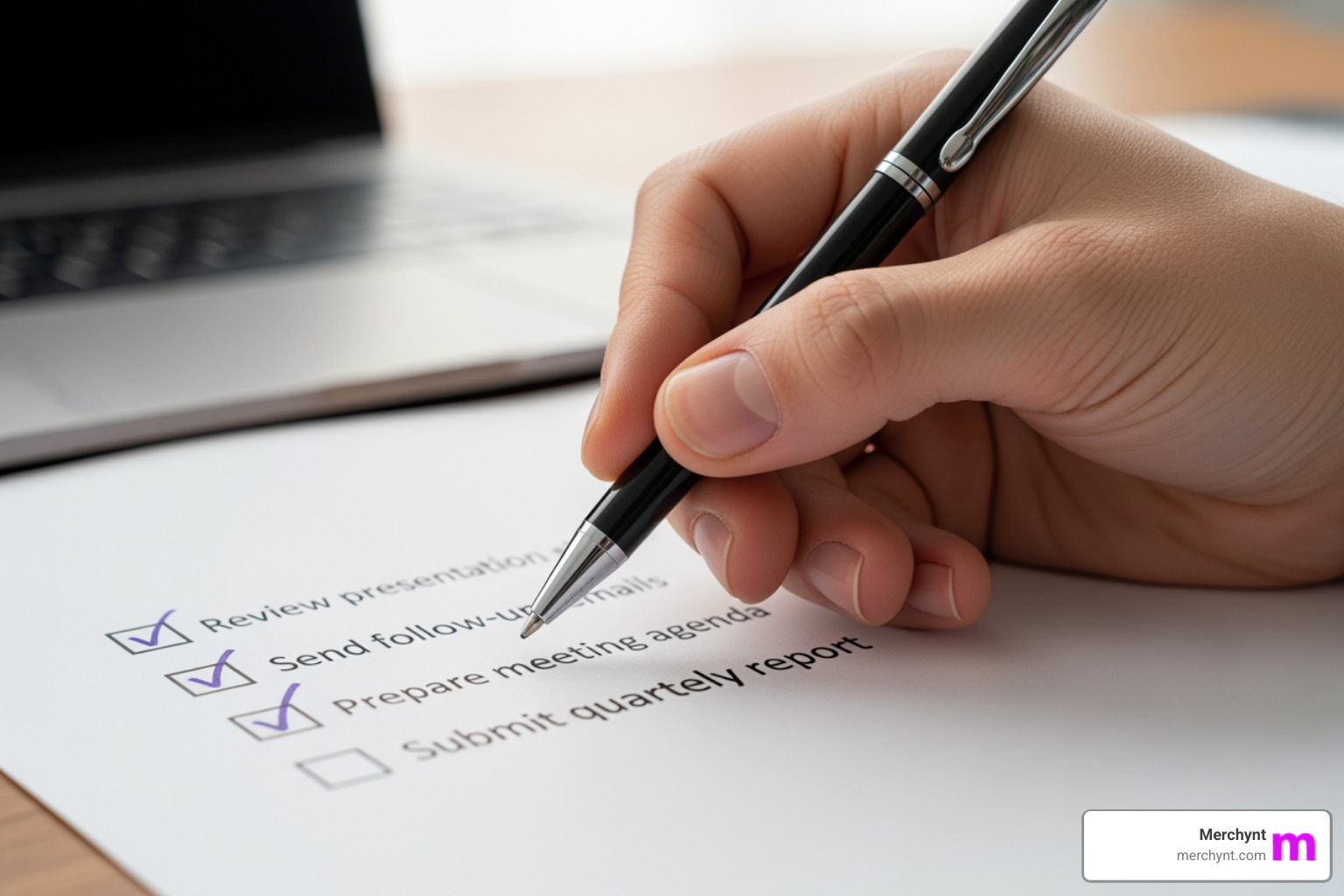 checklist with items being ticked off - free audit tool