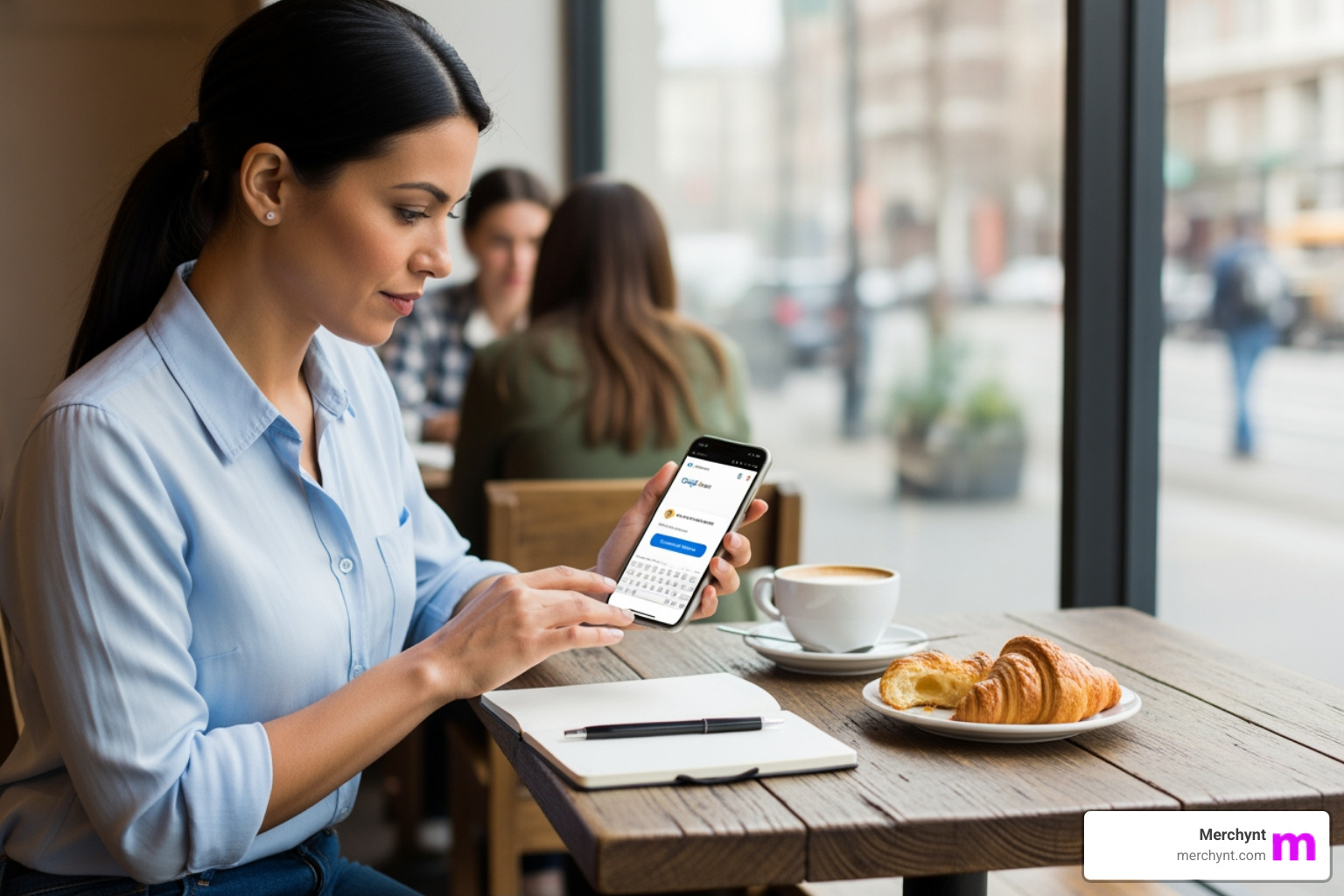 A business owner responding to a Google review on their phone - GMB listing optimization