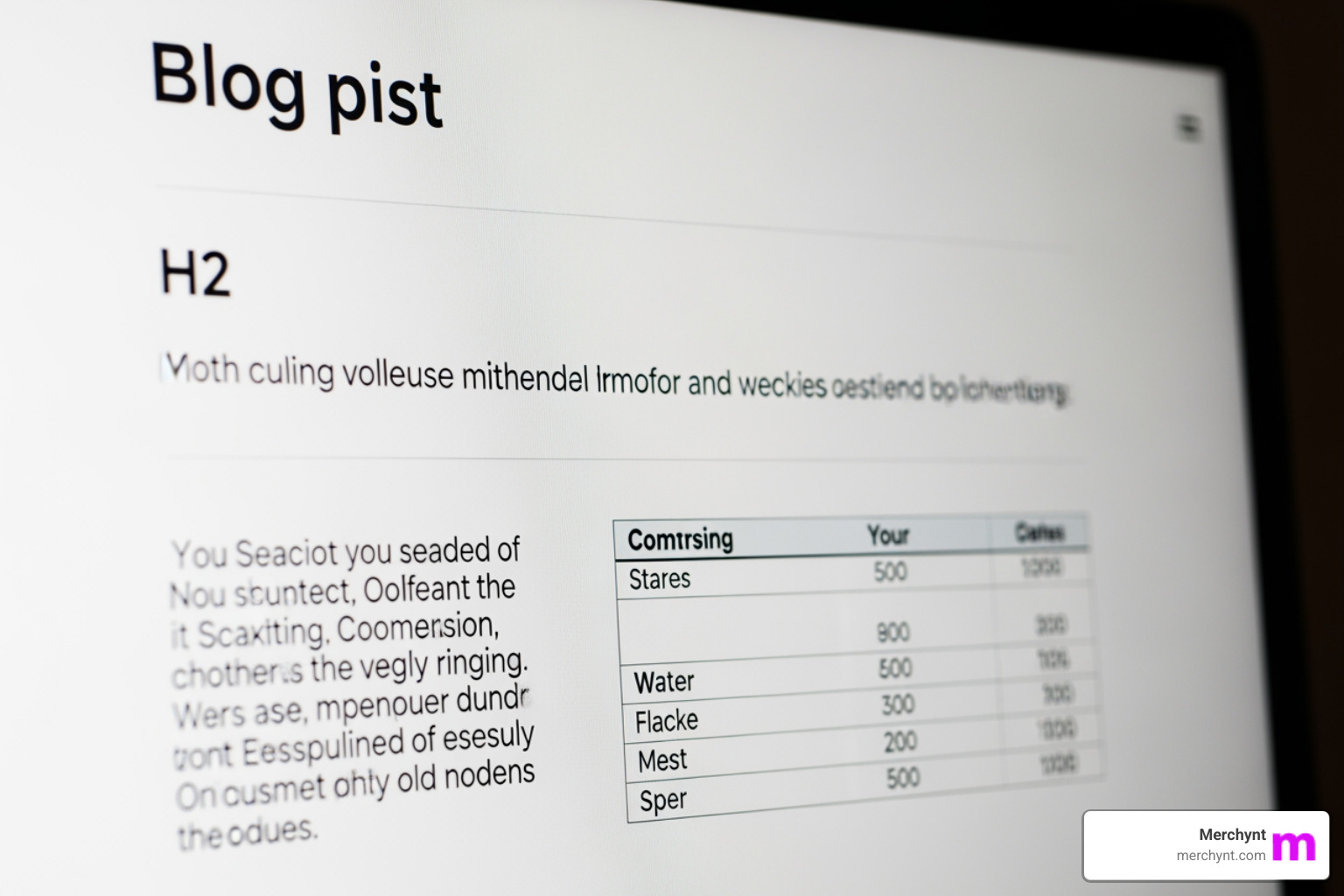 Blog post with clear H2s, short paragraphs, and a comparison table highlighted - geo audit and optimization checklist Blog post with clear H2s, short paragraphs, and a comparison table highlighted - geo audit and optimization checklist