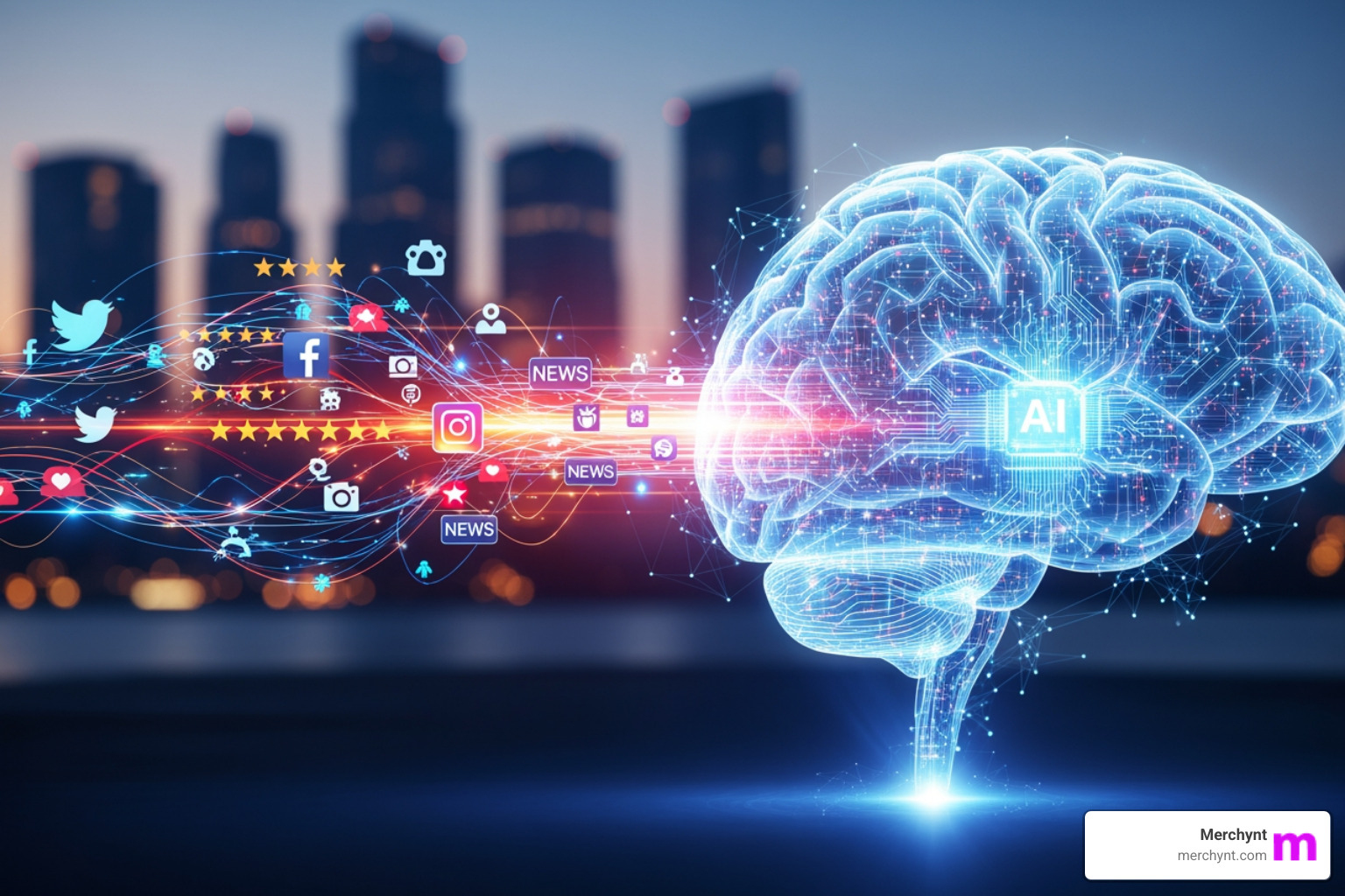 search engine results page showing a brand's positive, AI-generated content outranking an old negative news story. - AI driven reputation management search engine results page showing a brand's positive, AI-generated content outranking an old negative news story. - AI driven reputation management