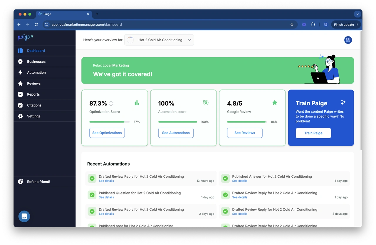 The GBP Audit Tool dashboard showing a health score and a list of citation errors The GBP Audit Tool dashboard showing a health score and a list of citation errors