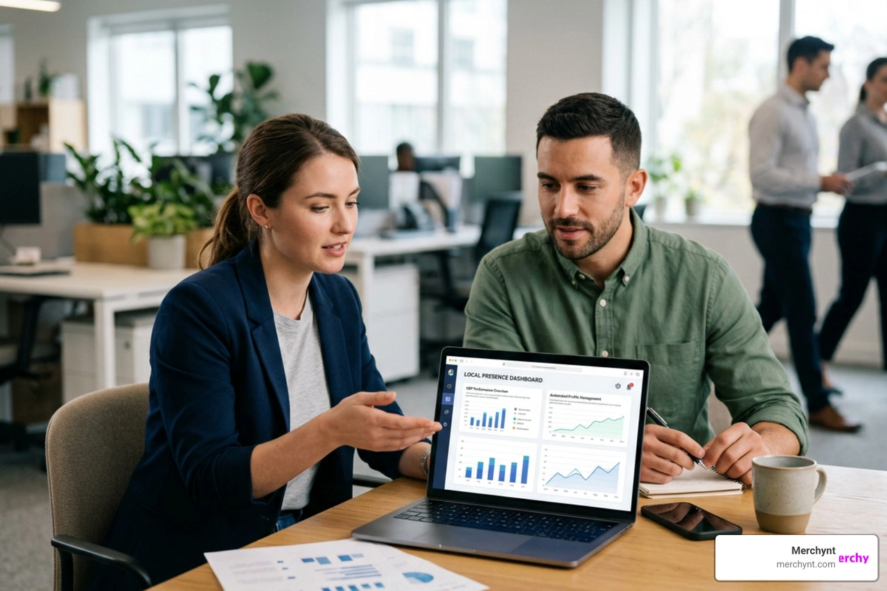 AI generating local business posts based on target keywords