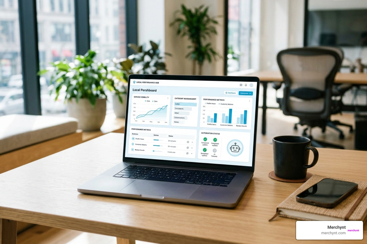 Paige AI automated local SEO software dashboard managing Google Business Profile services Paige AI automated local SEO software dashboard managing Google Business Profile services