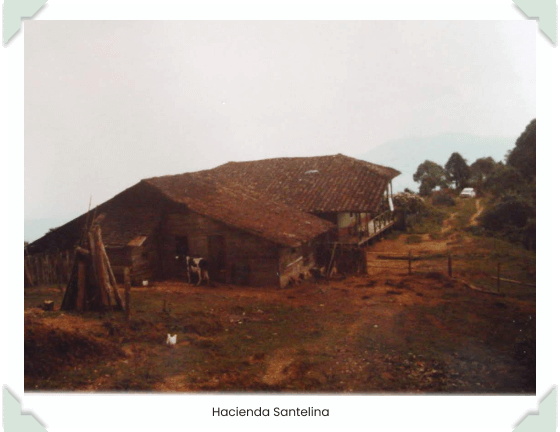 Foto de la casa en épocas de producción de la finca