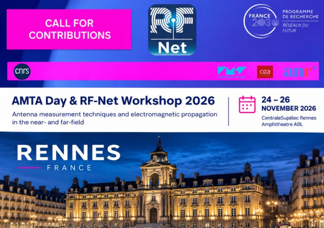 Journée AMTA & Workshop RF-Net 2026 : 24 au 26 novembre 2026