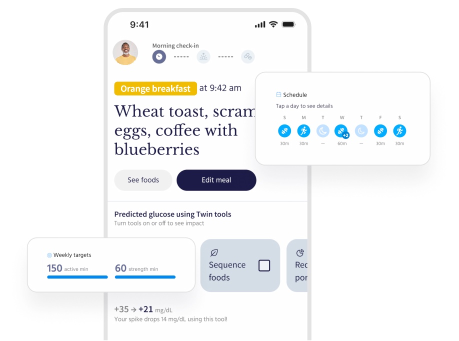 Twin app meal insight screen