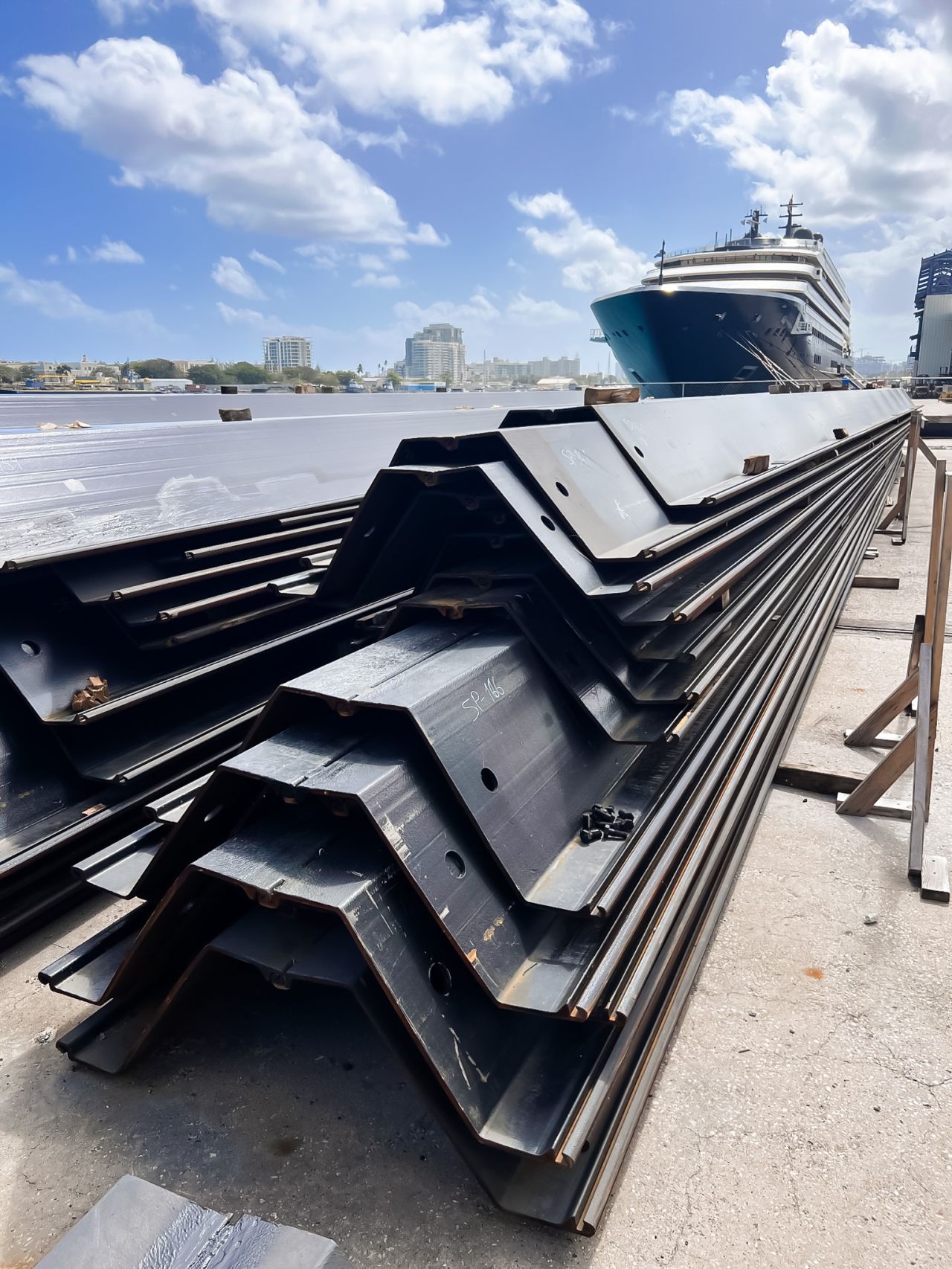 AZ sheet piles installation at Port of San Juan