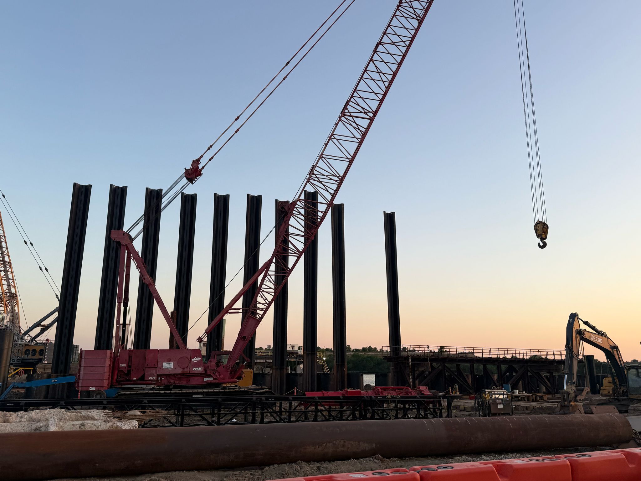 Sunset at JDF-HDM Spiralweld mill Texas