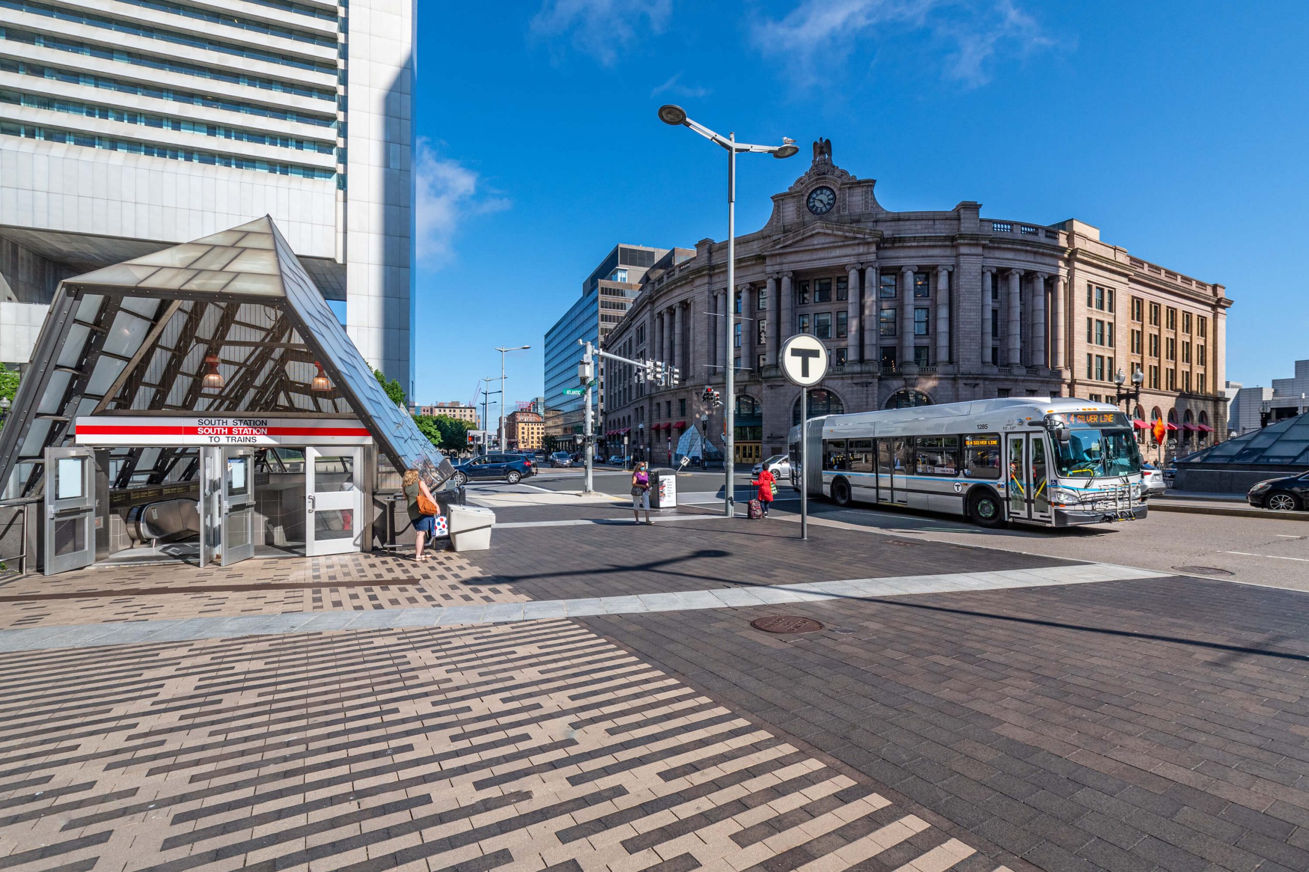 Image of South Station, links to "What is Tracker?" page