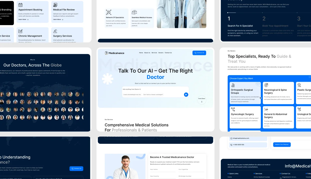 medicalvance | Health care UIUX and Webflow project