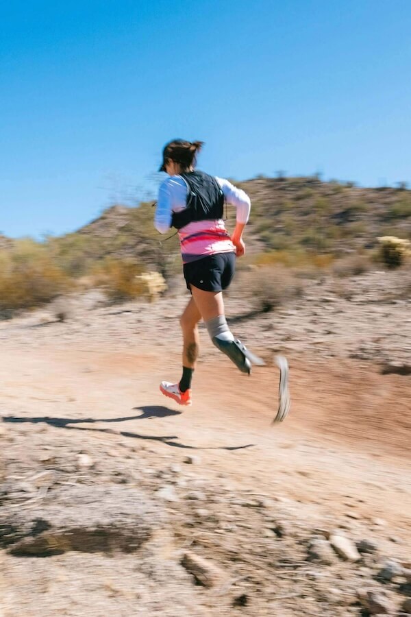 She lost her leg, than ran 104 marathons.
