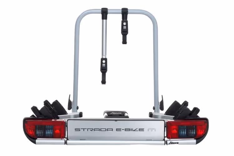 Heckfahrradträger in Silber Frontansicht 