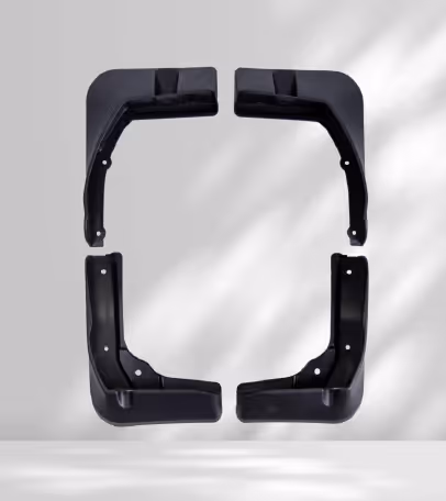 Schmutzfänger Abbildung 4-teilig in Schwarz