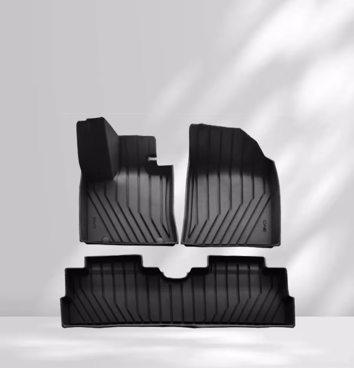 dolphin surf gummimattensatz 3 teilig in schwarz