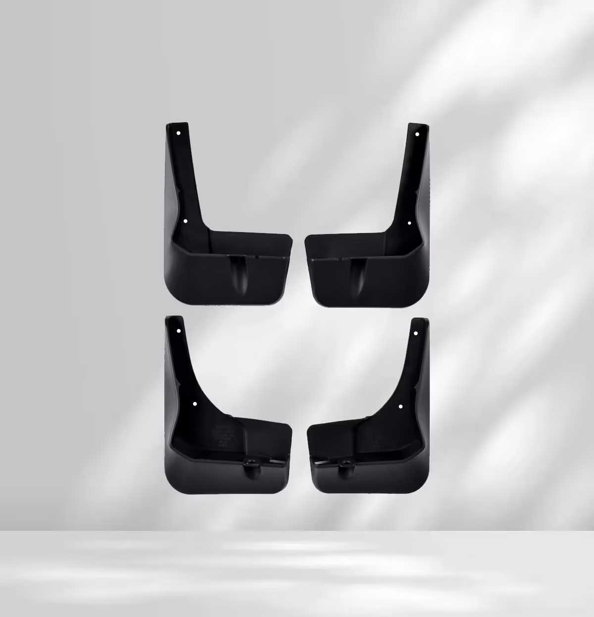 Schmutzfänger Abbildung 4-teilig in Schwarz