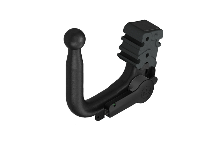 Anhängerkupplung auf weißem Hintergrund