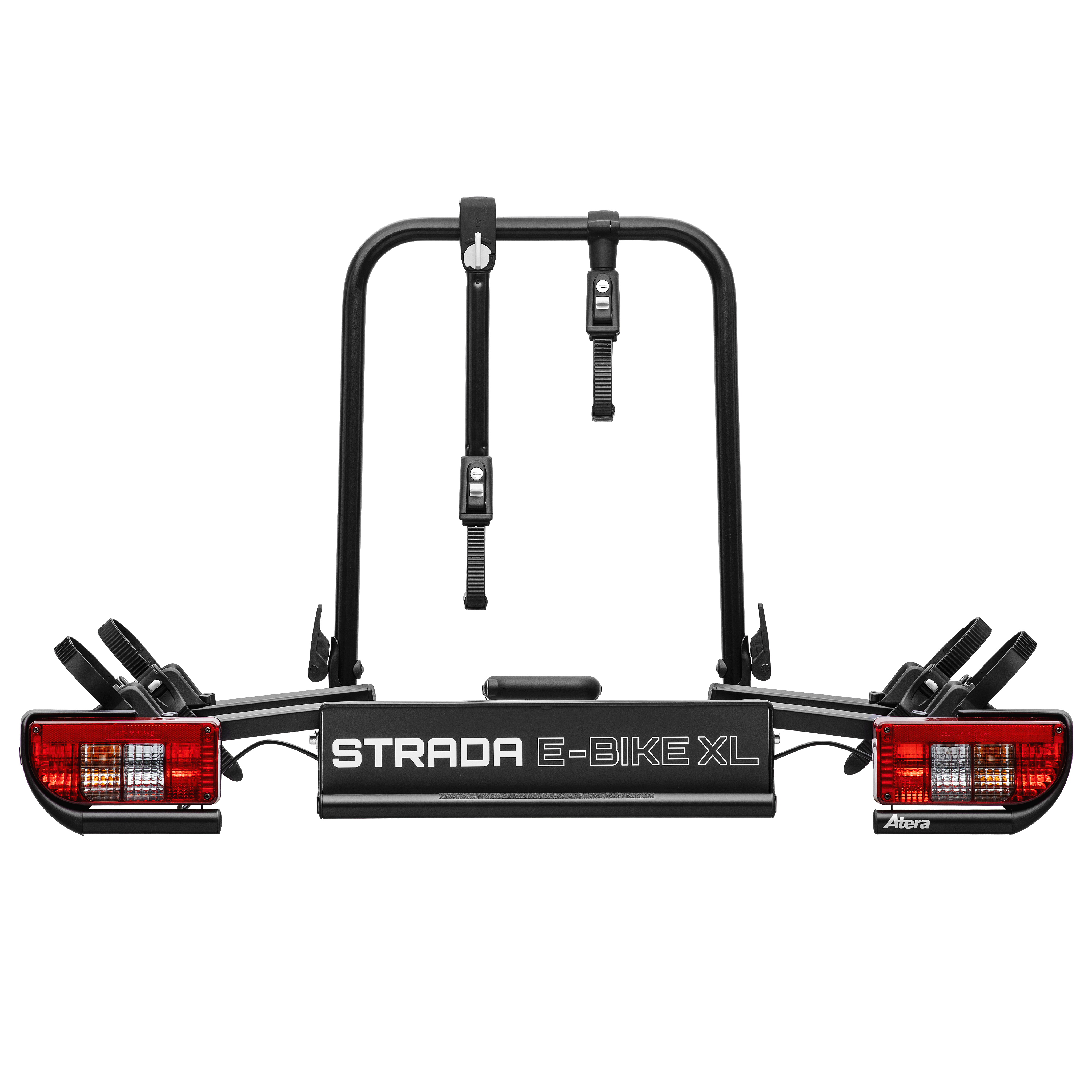 Heckfahrradträger in Schwarz Frontansicht 