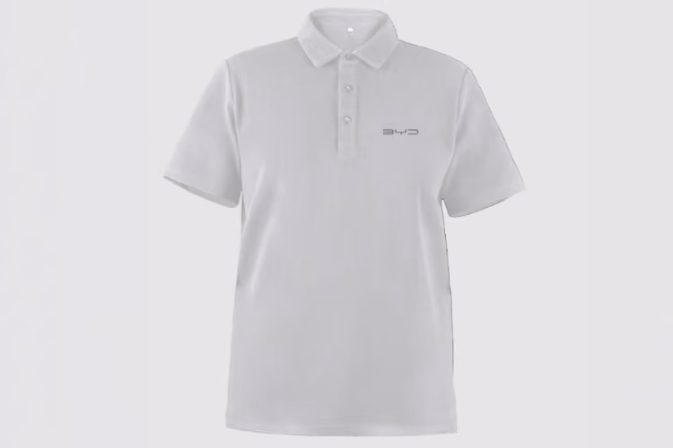 BYD Poloshirt, silber-grau auf weißem Hintergrund, 18656445-00