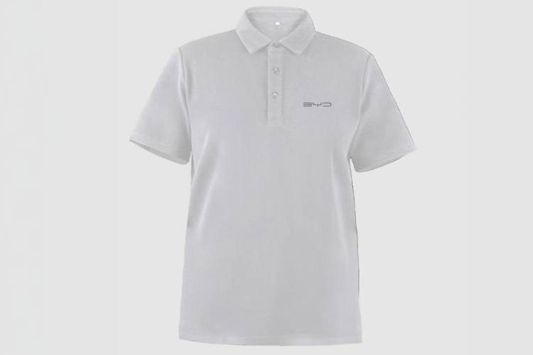BYD Poloshirt, silber-grau auf weißem Hintergrund, 18656445-00
