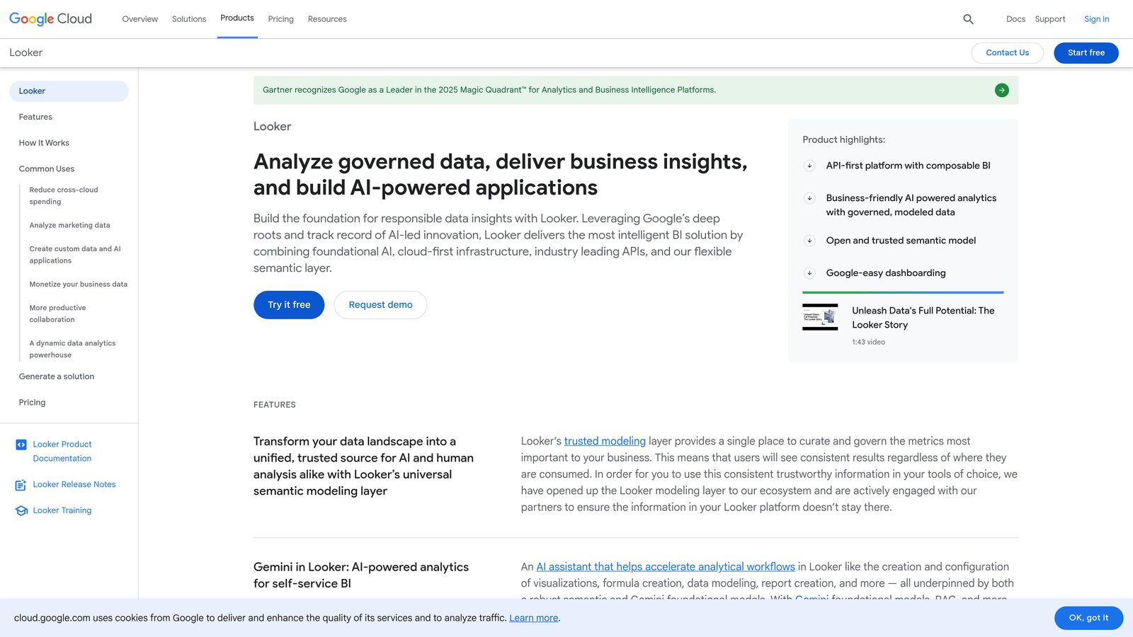 Looker screenshot