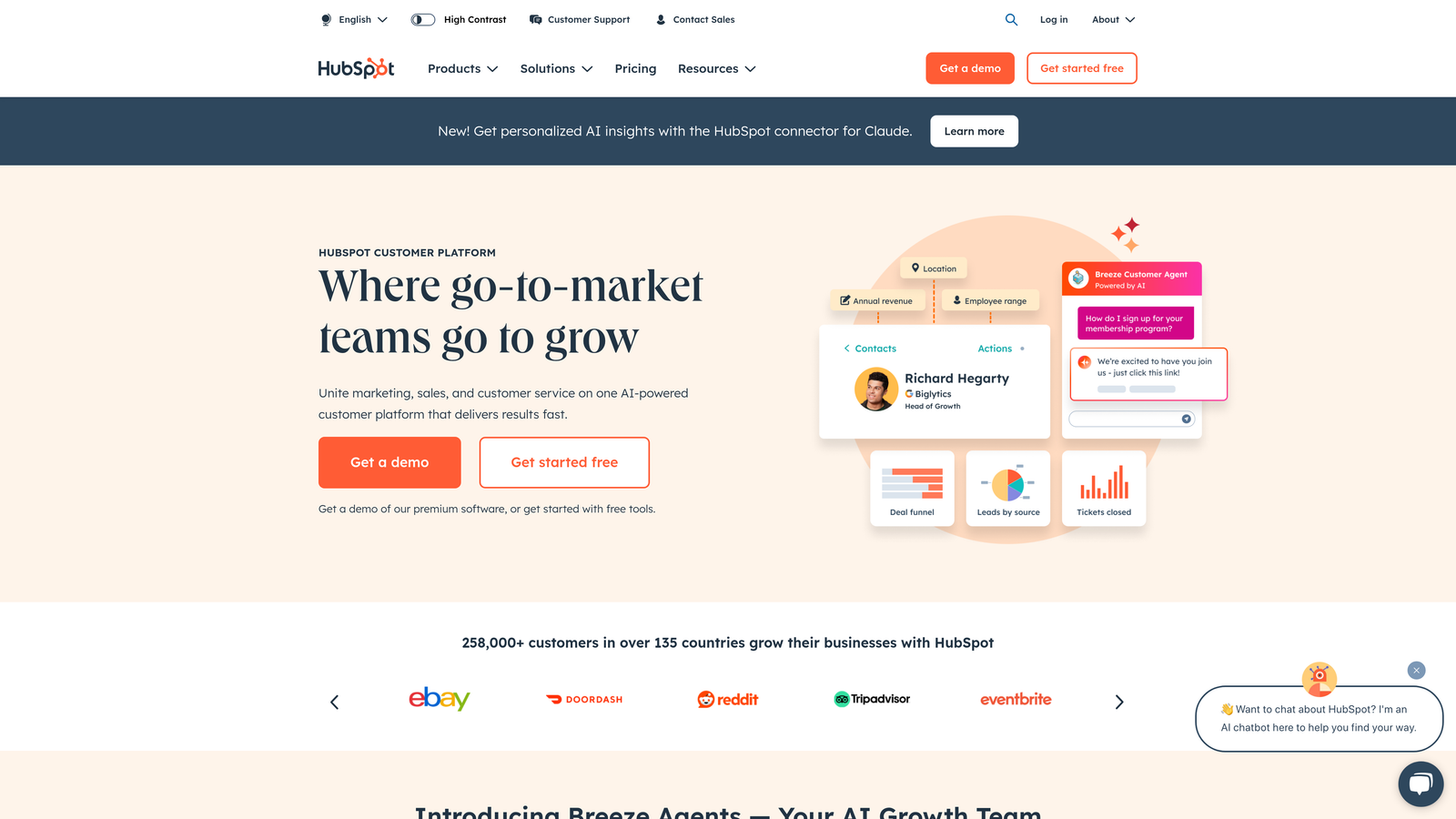 HubSpot screenshot