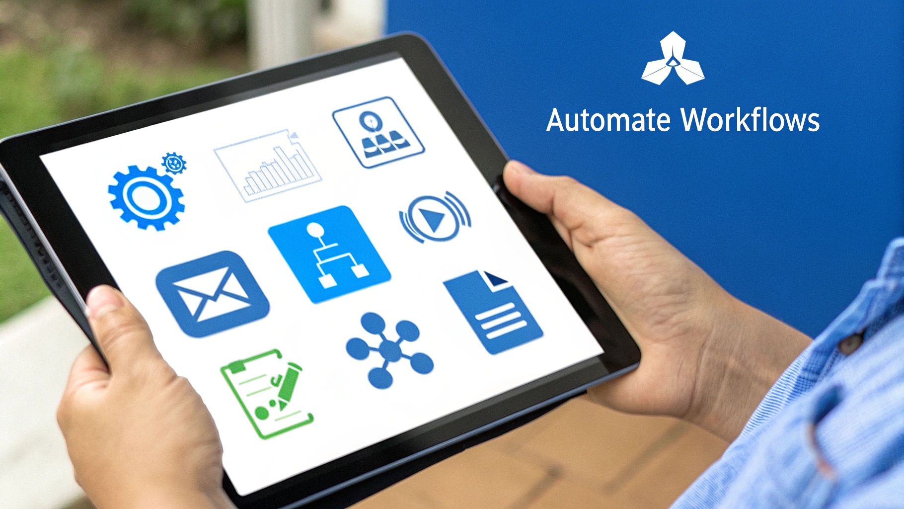 A split-screen visual showing a chaotic, manual process on one side and a streamlined, automated workflow on the other, highlighting the transformation.
