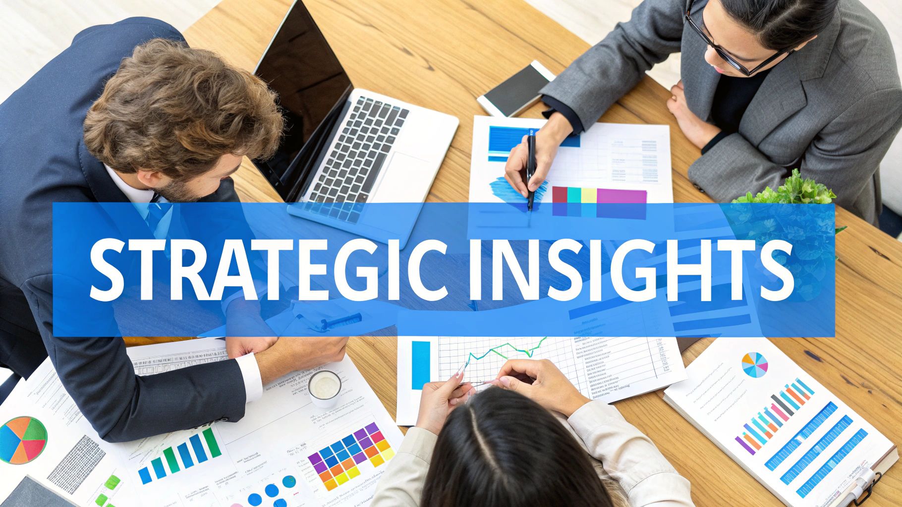 A magnifying glass hovering over a simplified customer journey map, highlighting a key strategic insight.
