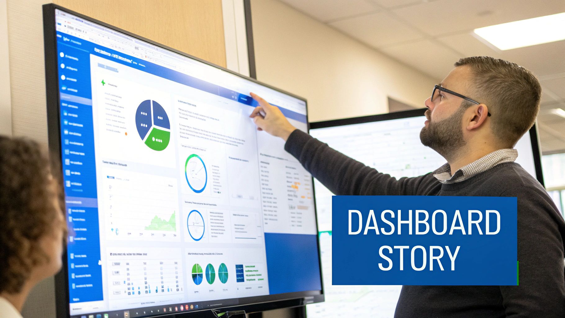 An example of data visualization showing various charts and graphs used in reporting digital marketing.