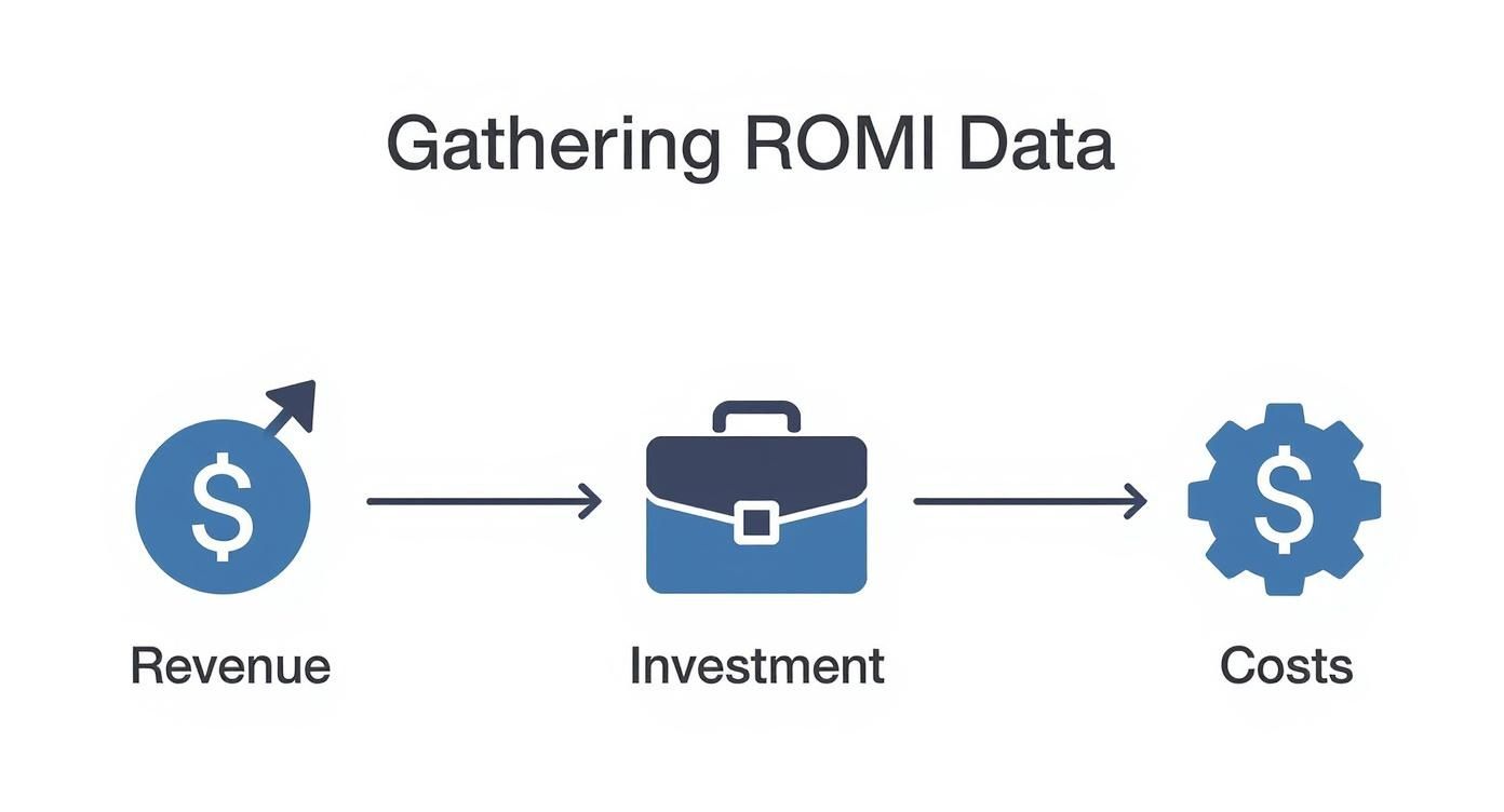 Infographic about return on marketing investment formula