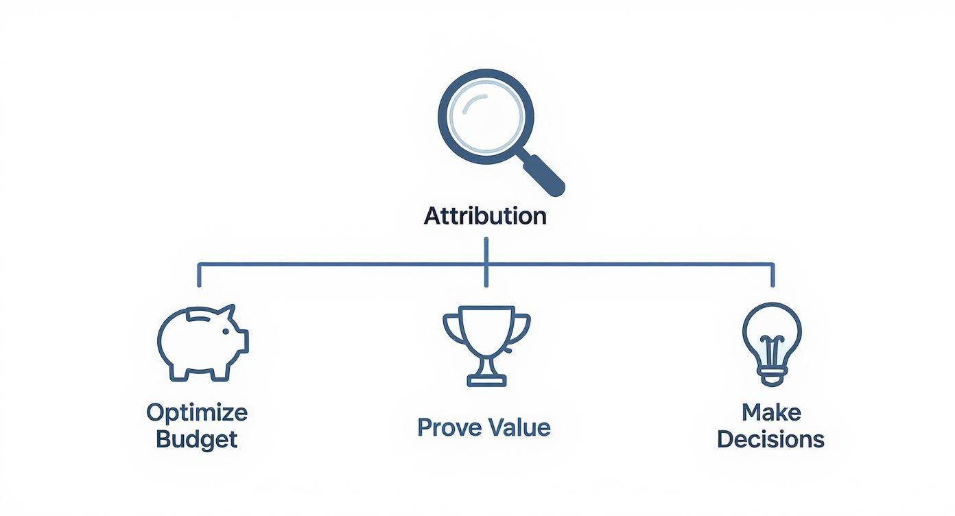 Infographic about attribution in marketing