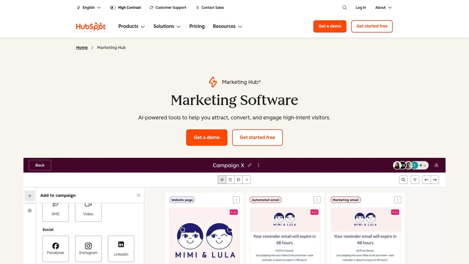 HubSpot Marketing Hub